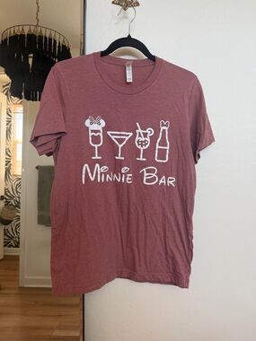 Anvil Dusty Rose Minnie Bar Graphic Tee